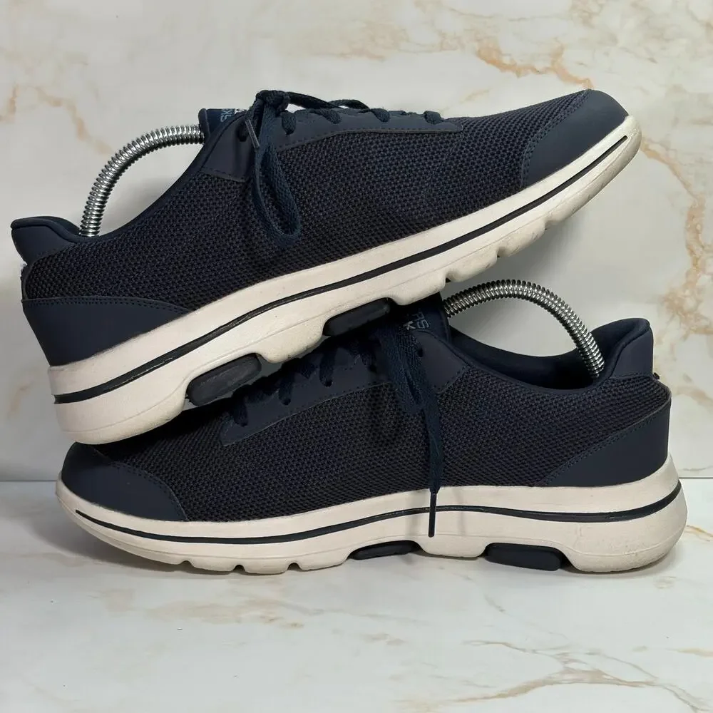 Skechers GOwalk 5 Blue Sneakers Men’s 9.5 Air Cooled‎ Lace Up Comfort Walking
